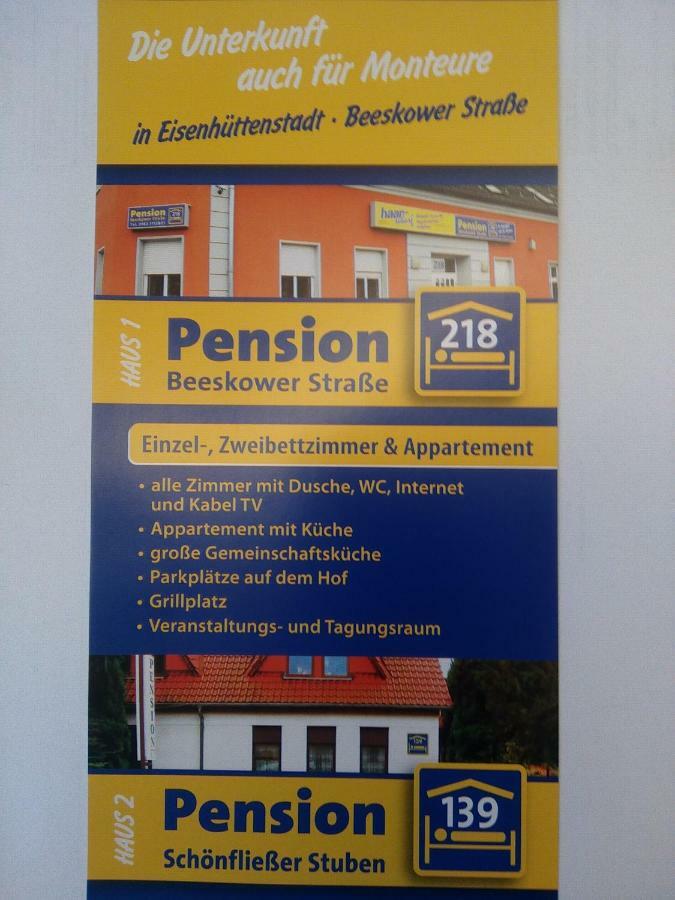 Eisenhüttenstadt Zimmervermietung Schoenfliesser Stuben Auch Fuer Monteure מראה חיצוני תמונה